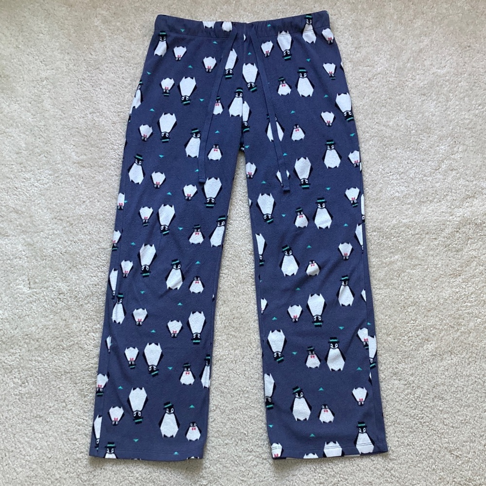 Women's Penguin Print Pajama Pants - Gray